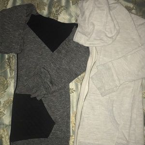 Two zipper hoodies
